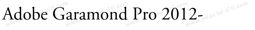 Adobe Garamond Pro 2012字体转换